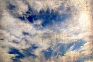 Retro mavi gökyüzü