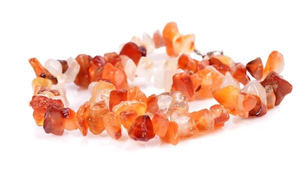 Turuncu carnelian kolye — Stok fotoğraf