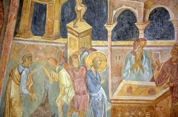 Freski w skalne cerkwie w Iwanowie — Zdjęcie stockowe