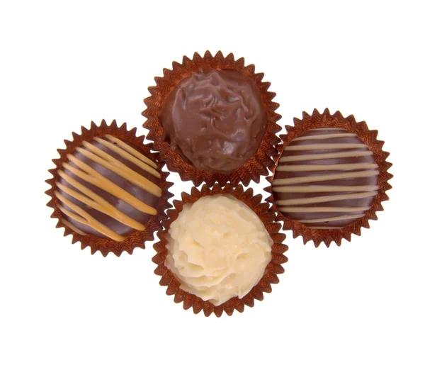 Surtido de trufas dulces de chocolate — Foto de Stock