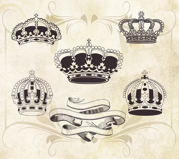 Collection of crowns — Stock Photo, Image