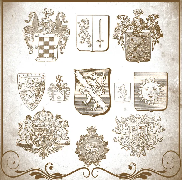 Heraldic elements for design — Stock Photo, Image