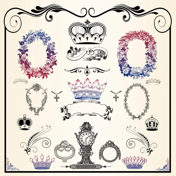 Collection of crowns — Stock Photo, Image