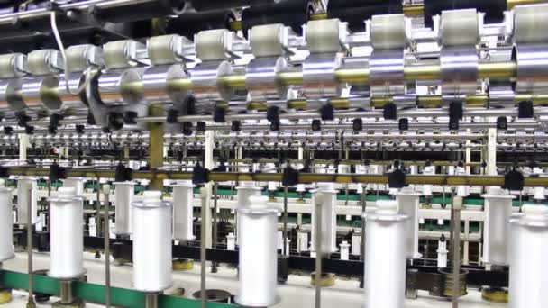 Automated production of synthetic fibers — Stock Video