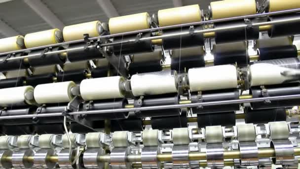 Production of synthetic fibers — Stock Video