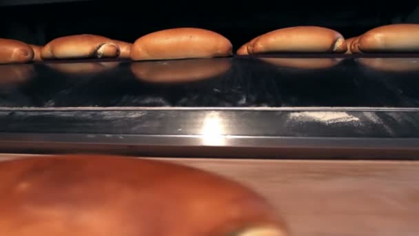 烤箱烤面包 — 图库视频影像
