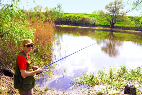 Stock image Fisherman on the river