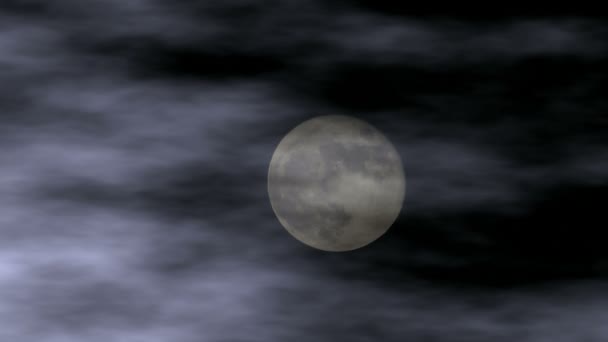 Pleine lune dans les nuages — Video