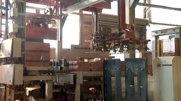 Modern Kakelfabrik Produktionslinje För Modern Fabrik För Tillverkning Keramiska Plattor — Stockvideo