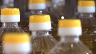 Sunflower Oil Bottle Line ; Factory for the production of refined sunflower oil, a production line