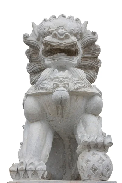 Chinese stenen leeuw Rechtenvrije Stockafbeeldingen