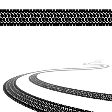 winding trace of the terrain tyres