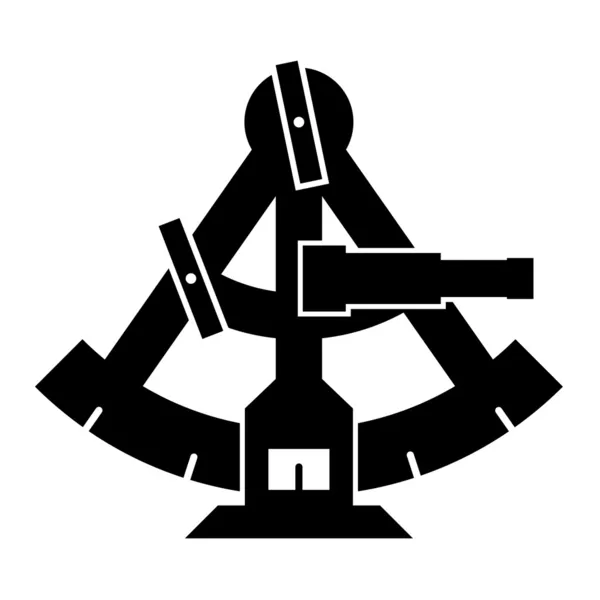 Sextant silhouet — Stockvector