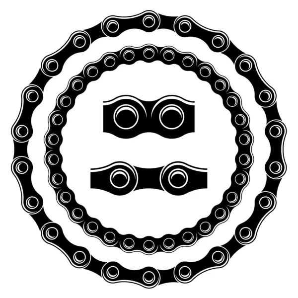 Bisiklet zinciri sorunsuz silhouettes