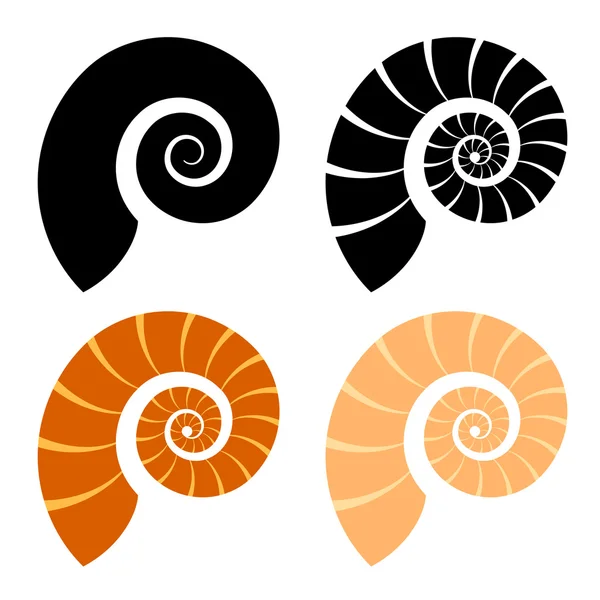 Shell silhouet — Stockvector