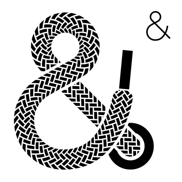 Zapato encaje ampersand símbolo — Archivo Imágenes Vectoriales