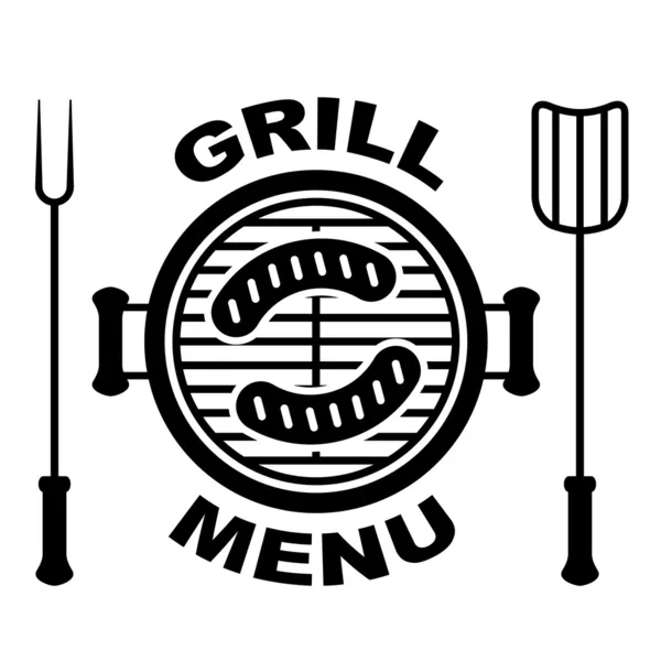 Símbolo de menu grill — Vetor de Stock