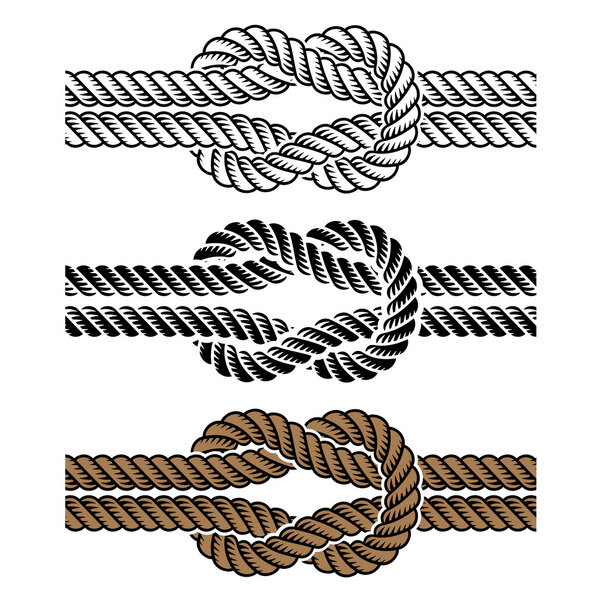 black rope knot symbols
