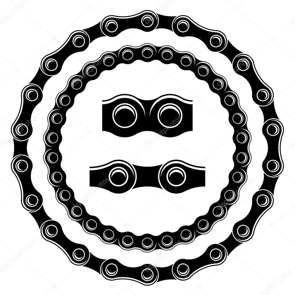 bicycle chain seamless silhouettes
