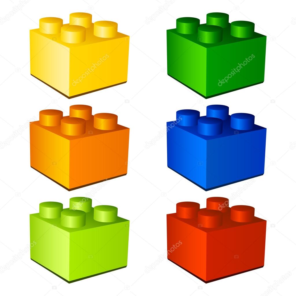 3d children plastic bricks toy