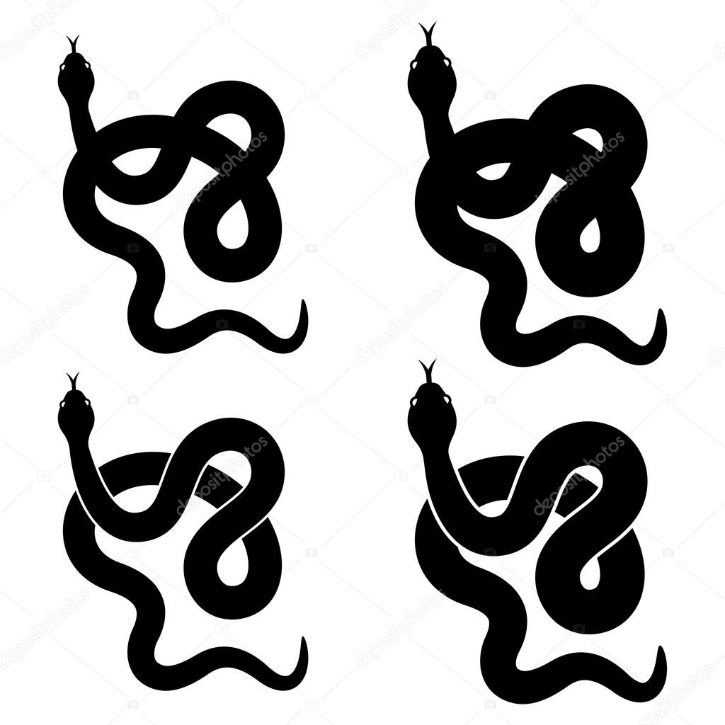 snake black silhouettes