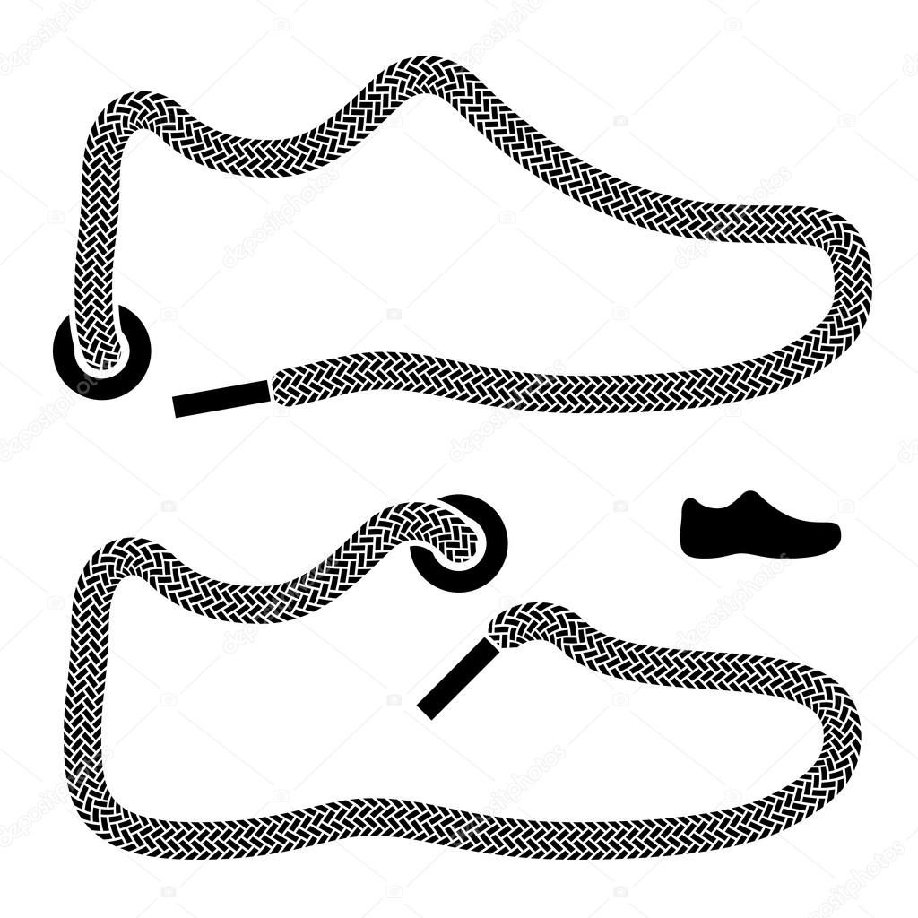 shoelace shoe symbols — Stock Vector © happyroman 12333331
