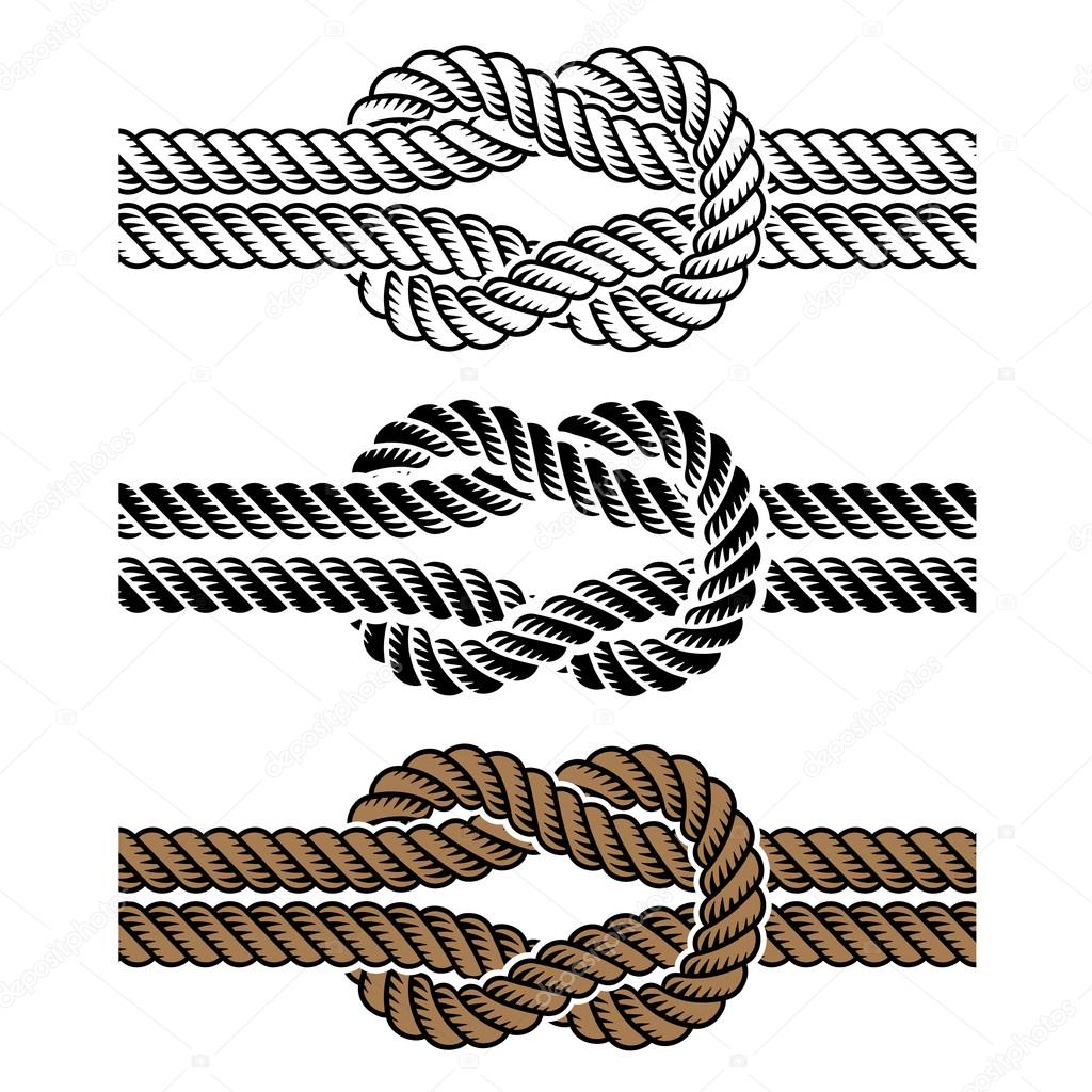 black rope knot symbols