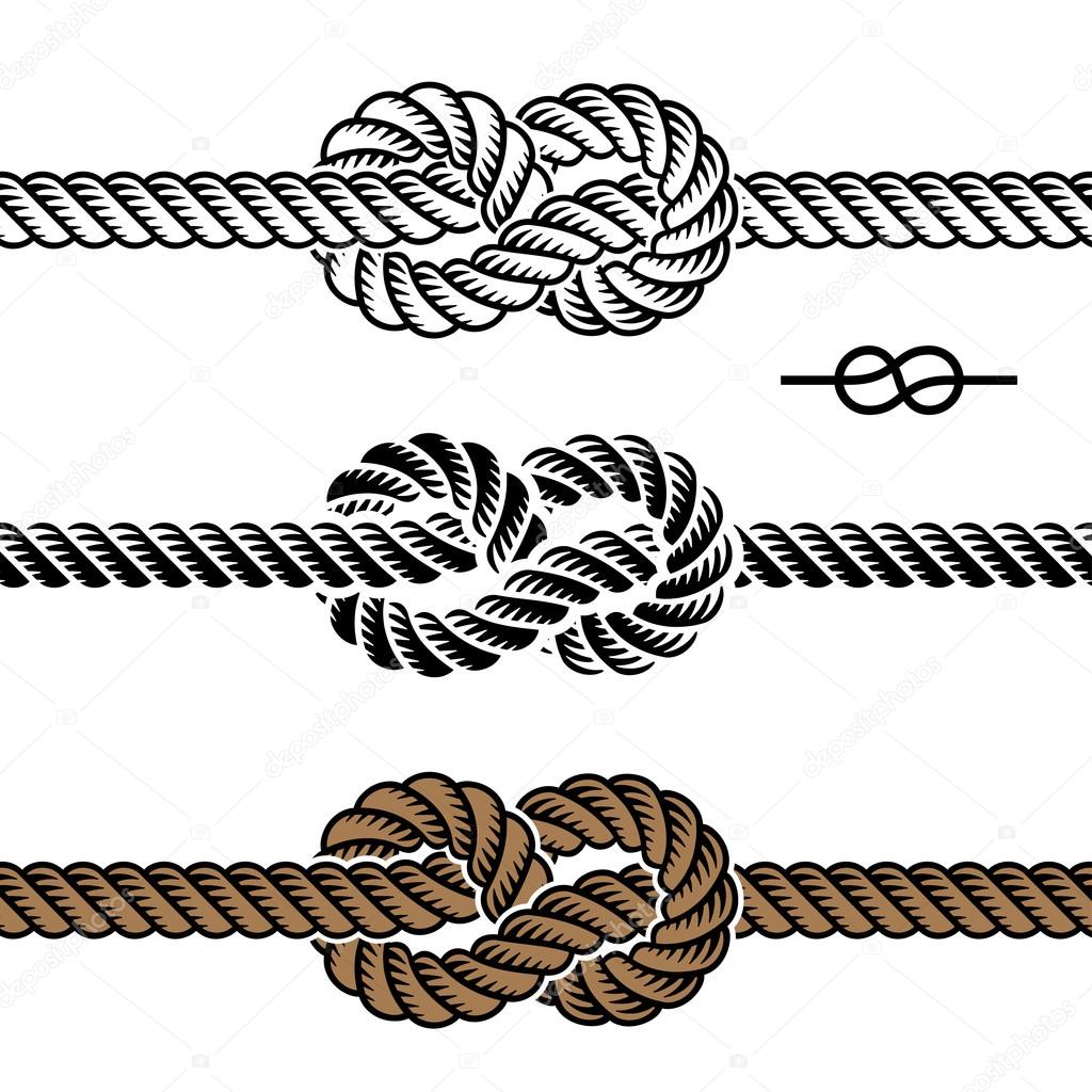 Nudo de cuerda negro símbolos Vector de stock por ©happyroman 12333394