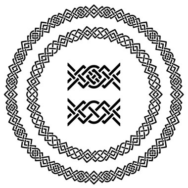 Dikişsiz süs düğüm çerçeveler