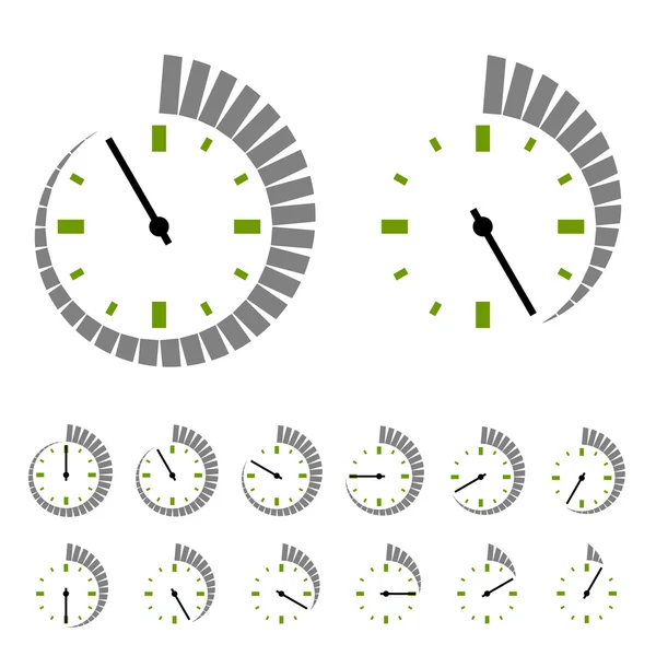 Round-Timer-Symbole — Stockvektor