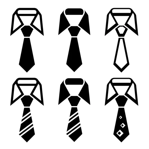 Siyah kravat sembolleri — Stok Vektör