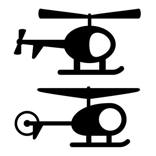 Helikopter svarta symboler — Stock vektor