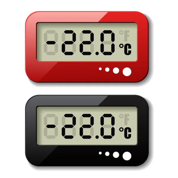 Digitale Thermometer-Symbole — Stockvektor