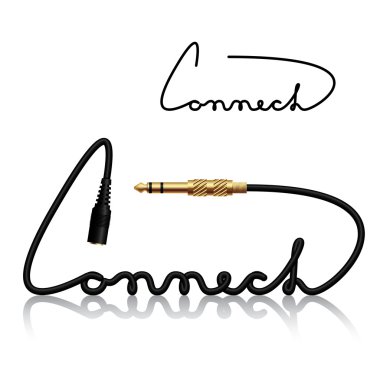 jack connectors connect calligraphy