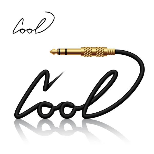 Connecteur jack calligraphie cool — Image vectorielle