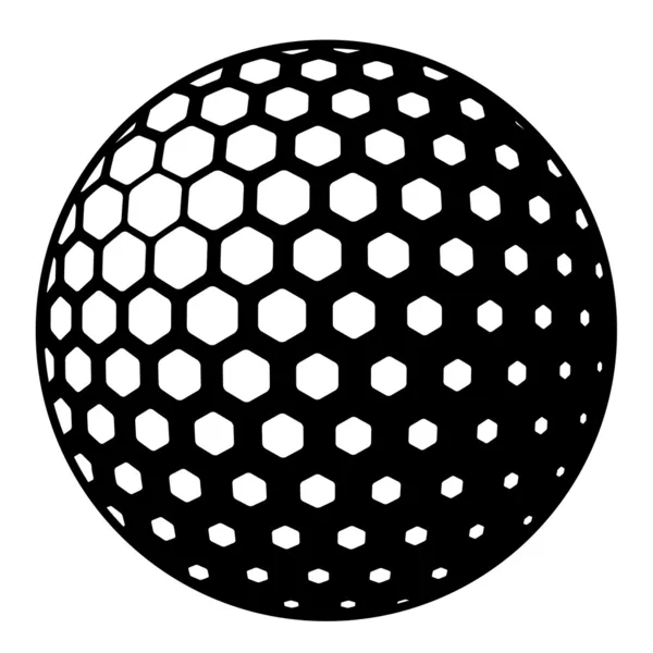Golf topu sembolü — Stok Vektör