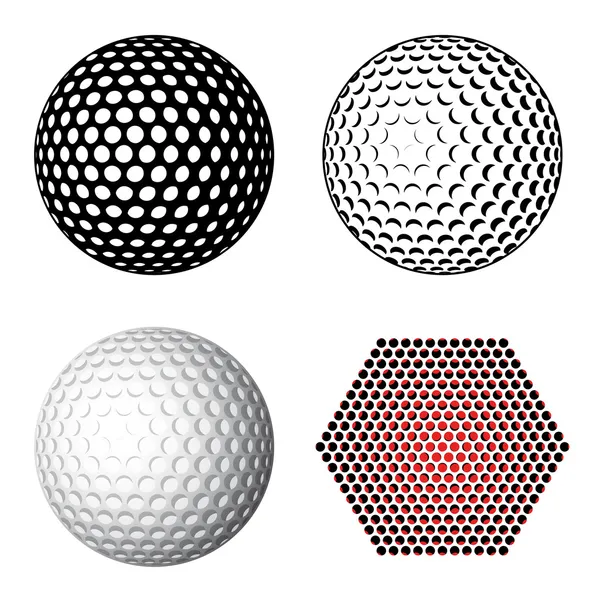 Symboles de balle de golf — Image vectorielle