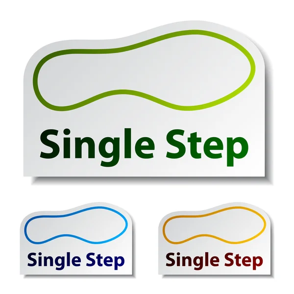 Imprint single step stickers — Stock Vector