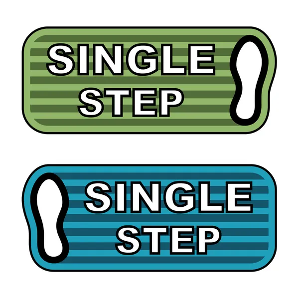 Imprint single step labels — Stock Vector