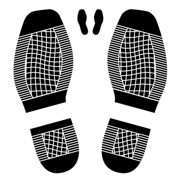 Huellas limpias del zapato — Vector de stock