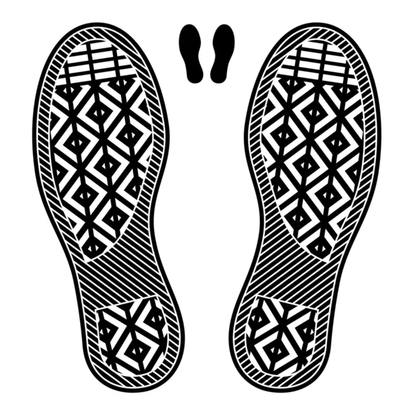 きれいな靴の痕跡 — ストックベクタ