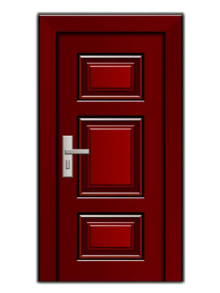 Luxo mogno porta de entrada de madeira — Vetor de Stock