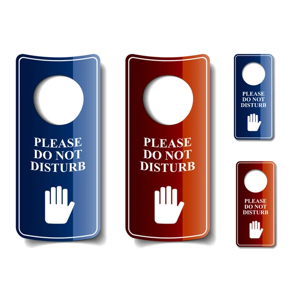 Do not disturb door hangers — Stock Vector