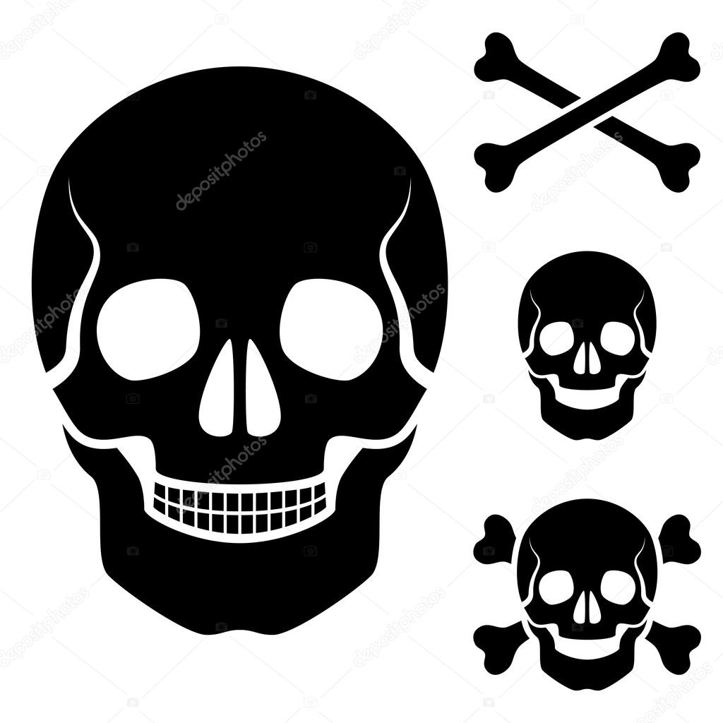 human skull cross bones symbol