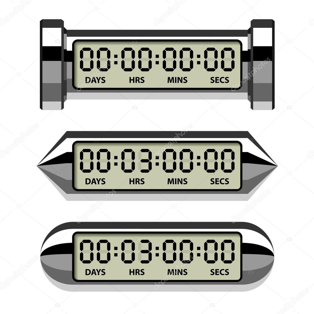 chrome LCD counter - countdown timer