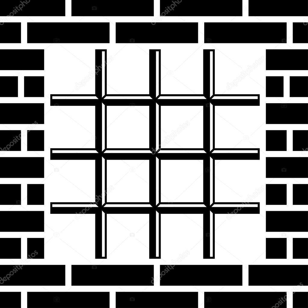 grate prison window black symbol