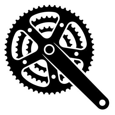 bicycle cogwheel sprocket crankset symbol clipart