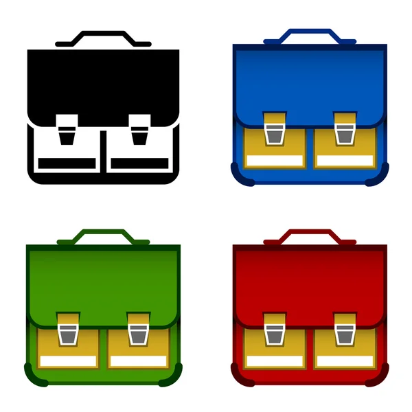 Иконки школьной сумки — стоковый вектор