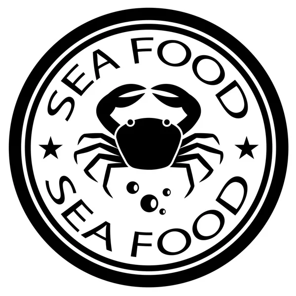 Zee voedsel krab stempel — Stockvector