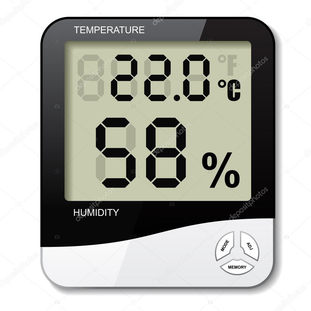 digital thermometer hygrometer humidity icon